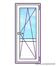 Балконная металлопластиковая дверь с поворотно-откидной створкой